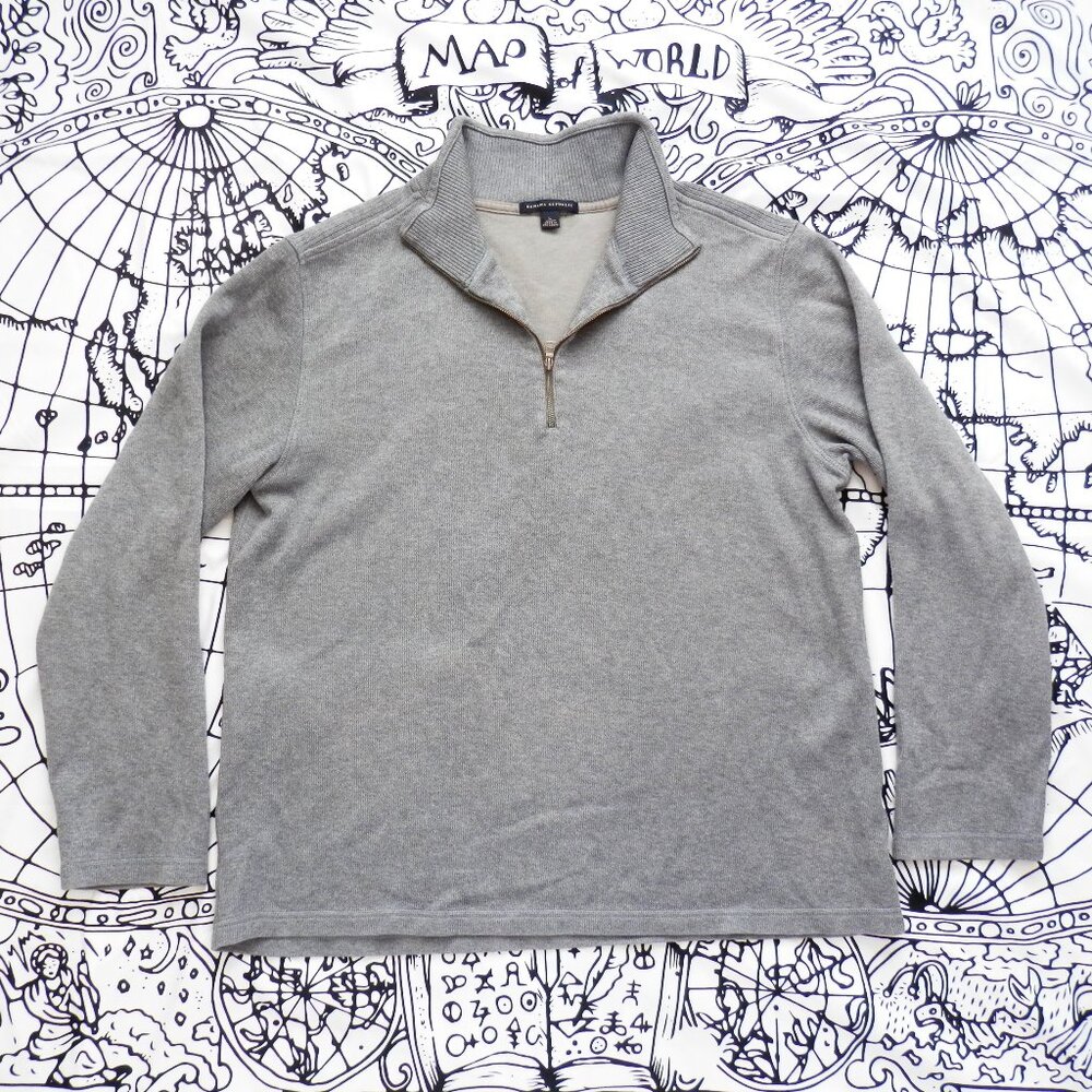 Banana Republic || Men's Cotton Knit Quarter Zip Sweater